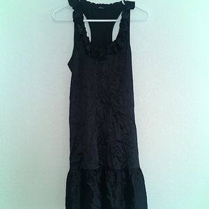 Black racer-back dress